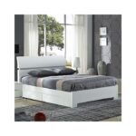 Widney White High Gloss King Storage Bed with 4 Drawers