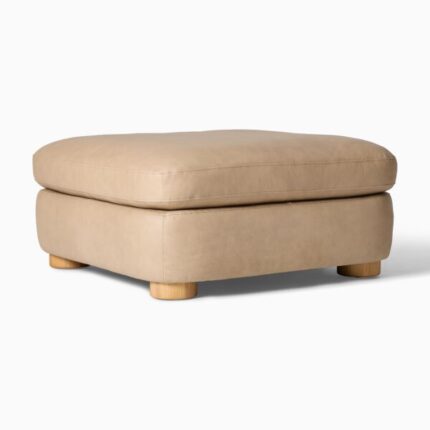 Kivona Luxe Leather Ottoman