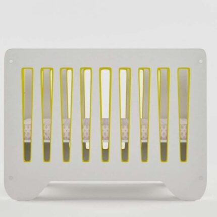 Kivona Baby Crib with Side Railing in Yellow