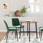 Kivona Small Brillion Round Dining Table with Steel Legs