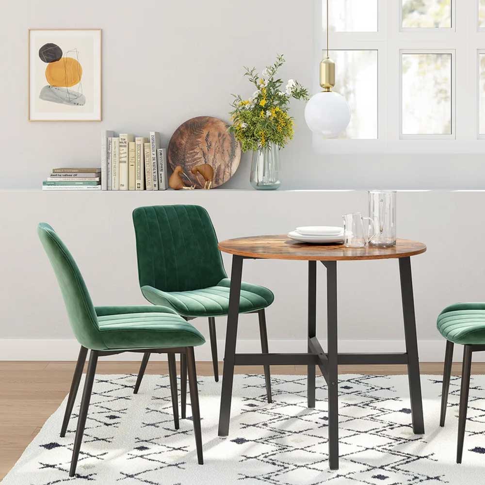 Kivona Small Brillion Round Dining Table with Steel Legs Kivona Small Brillion Round Dining Table with Steel Legs