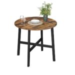 Kivona Small Brillion Round Dining Table with Steel Legs