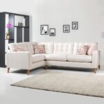 Kivona Caenada White L-Shaped Sectional Sofa