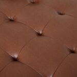 Kivona Sleek Leather Sofa with Attached Chaise