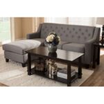 Kivona Premium Fabric Tufted 2-Piece Sectional Sofa