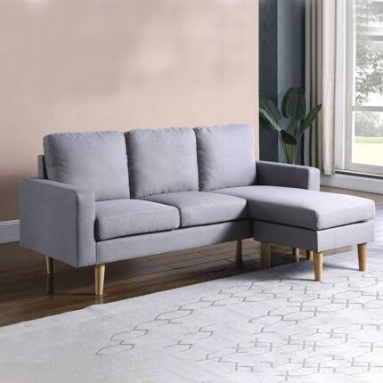 Kivona Elegant Chaise Sofa with Chaise Seating