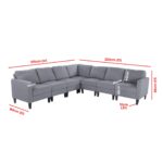 Kivona U-Shaped Scroll Arm Chesterfield Sofa