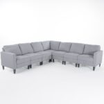 Kivona U-Shaped Scroll Arm Chesterfield Sofa