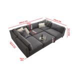 Kivona Versatile Sectional Sofa with Ottoman
