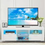 Kivona TV Table with Open Storage Shelves