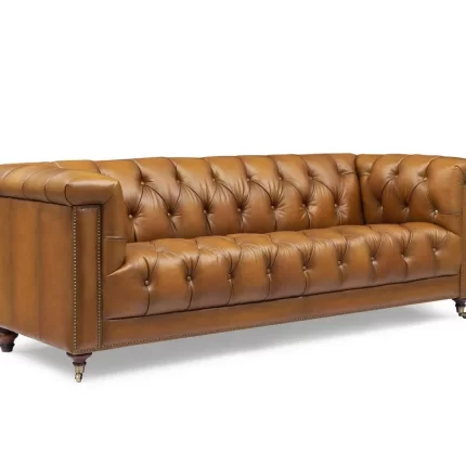 Kivona At The Helm Wallace 4-Seater Leather Chesterfield Sofa