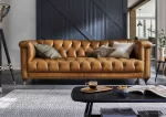 Kivona At The Helm Wallace 4-Seater Leather Chesterfield Sofa