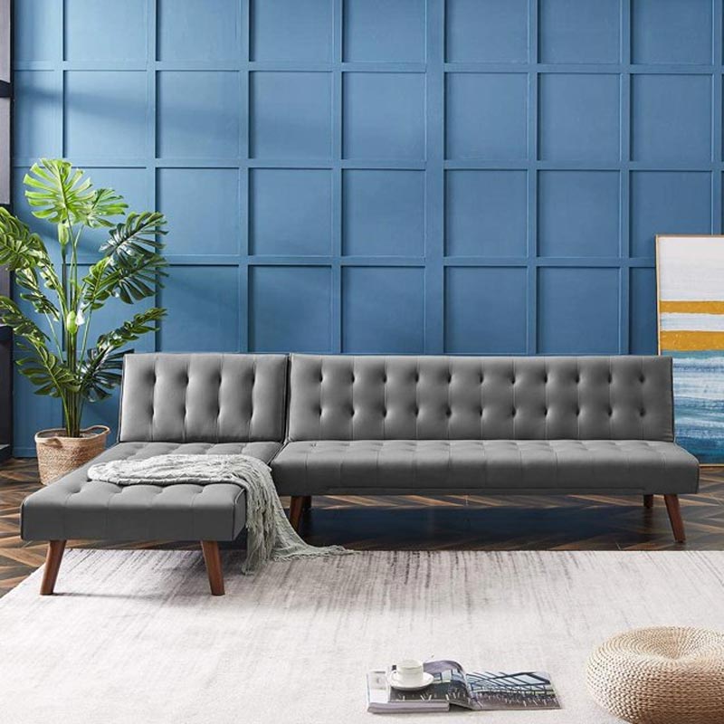 Kivona Reversible Sleeper Sofa with Stylish Wooden Legs Kivona Reversible Sleeper Sofa with Stylish Wooden Legs