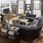 Kivona U-Shaped Scroll Arm Chesterfield Sofa