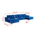 Kivona U-Shaped Modular Sofa with Double Chaise