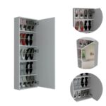 Kivona Wall Mounted Shoe Rack with Mirror