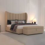 kiovna Wingback Upholstered Headboard Bed