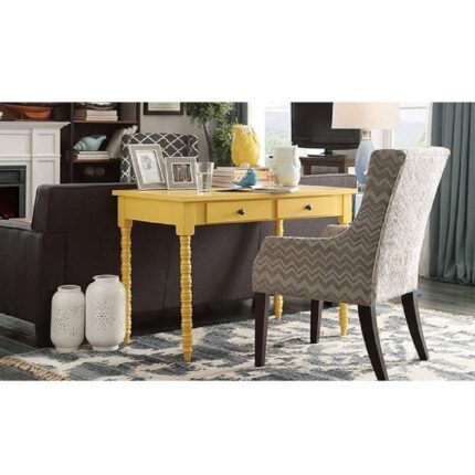 Kivona Study Table with Wooden Legs