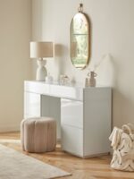 Kivona White Sloane Glass Dressing Table