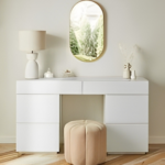Kivona White Sloane Glass Dressing Table
